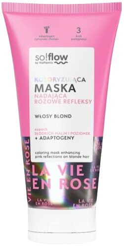 So!flow, Окрашивающая маска, придающая светлым волосам розовый оттенок, 200 мл
So!flow, Окрашивающая маска, придающая светлым волосам розовый оттенок, 200 мл