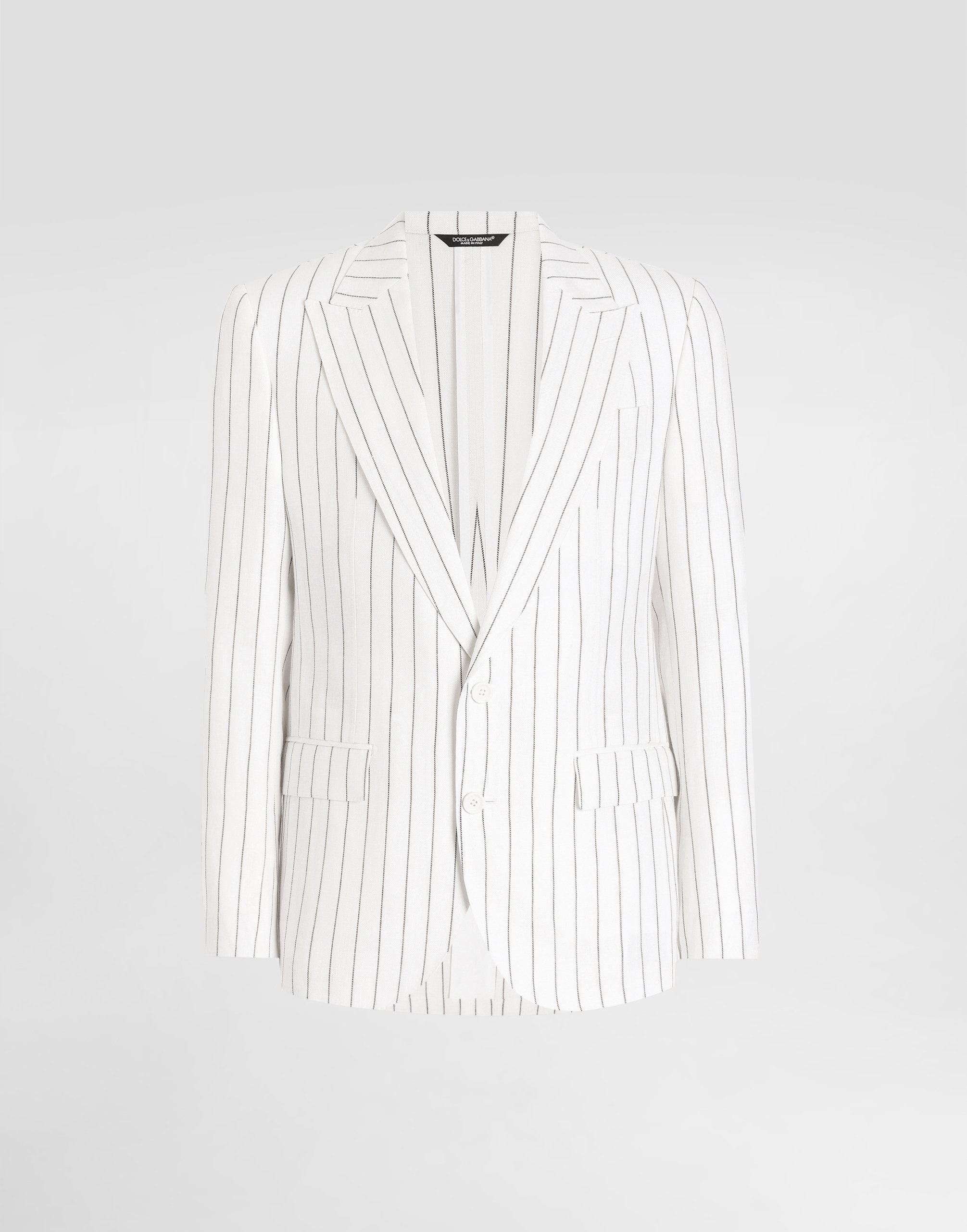 Однобортный пиджак в полоску из льняной смеси Dolce & Gabbana, мультиколор
Однобортный пиджак в полоску из льняной смеси Dolce & Gabbana, мультиколор