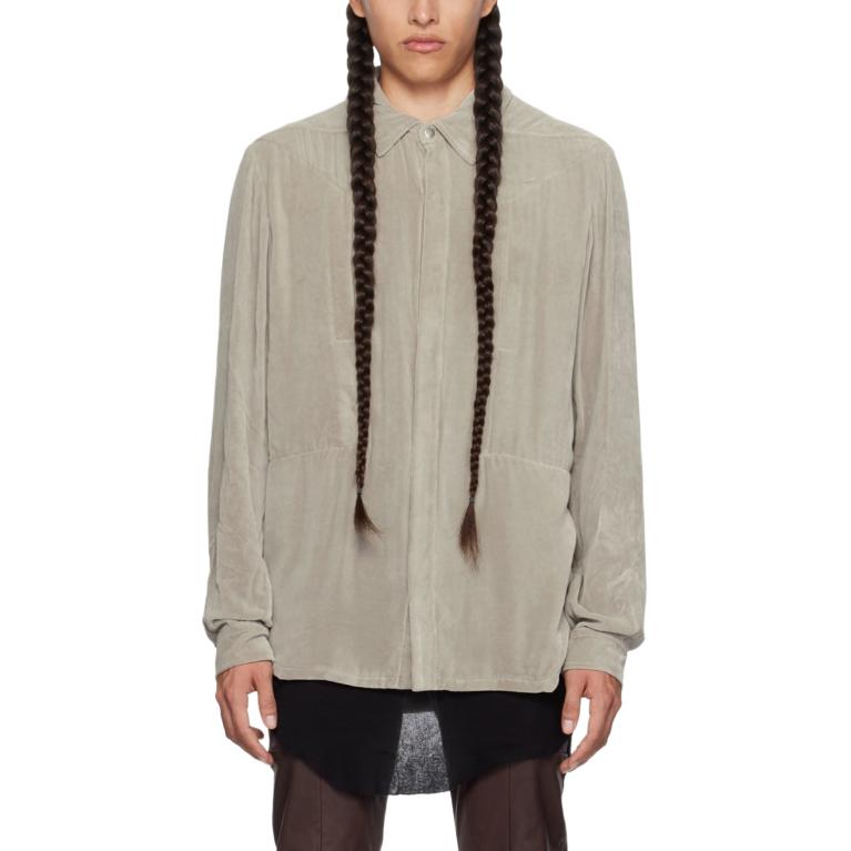 RICK OWENS Мужская рубашка серо-белая
RICK OWENS Мужская рубашка серо-белая
