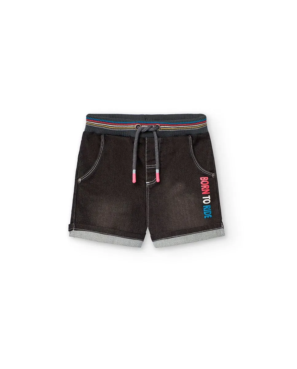 Детские бермуды с ребристой резинкой на поясе и шнурком для регулировки Boboli, черный
Детские бермуды с ребристой резинкой на поясе и шнурком для регулировки Boboli, черный