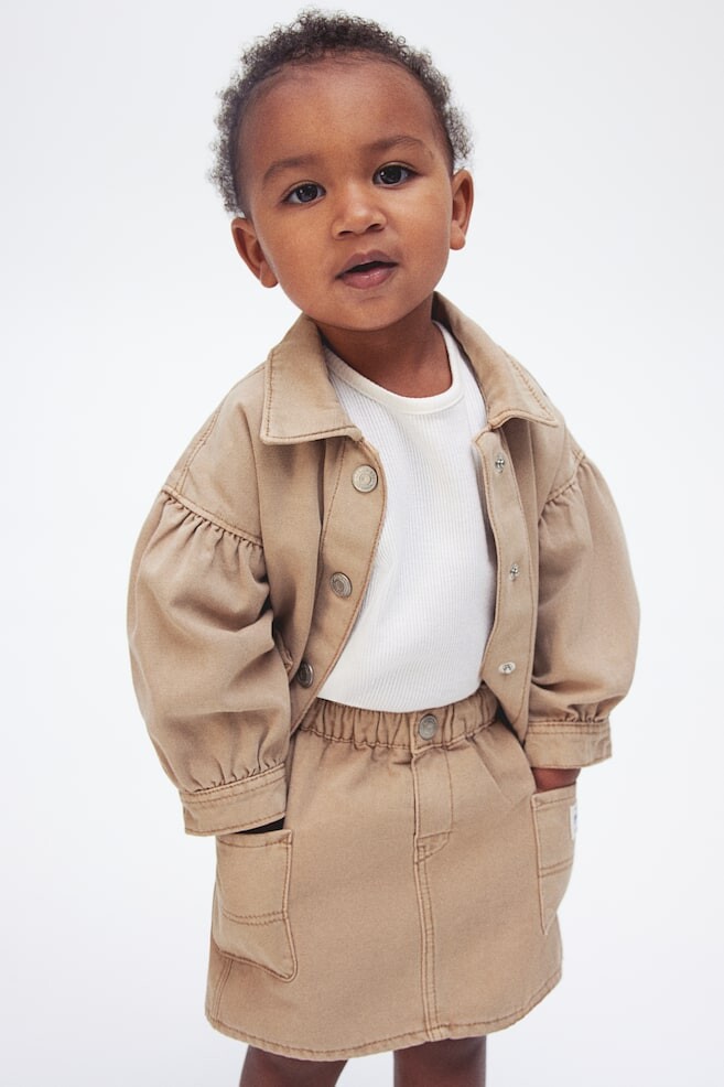 Юбка из хлопчатобумажной ткани H&M, бежевый
Юбка из хлопчатобумажной ткани H&M, бежевый