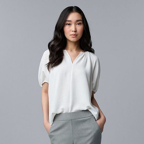Блузка с защипами Petite Simply Vera Vera Wang, White Knight
Блузка с защипами Petite Simply Vera Vera Wang, White Knight