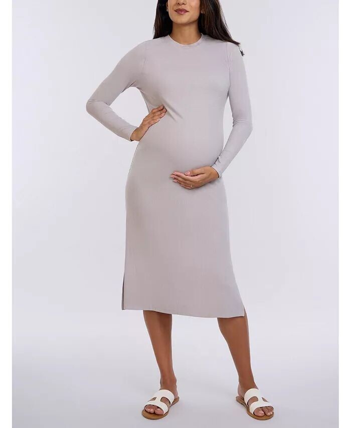 Платье для беременных с круглым вырезом и длинными рукавами из трикотажной резинки - Motherhood Motherhood Maternity, синий
Платье для беременных с круглым вырезом и длинными рукавами из трикотажной резинки - Motherhood Motherhood Maternity, синий