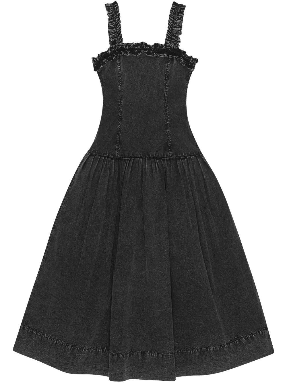 Платье миди с оборками GANNI, черный
Платье миди с оборками GANNI, черный