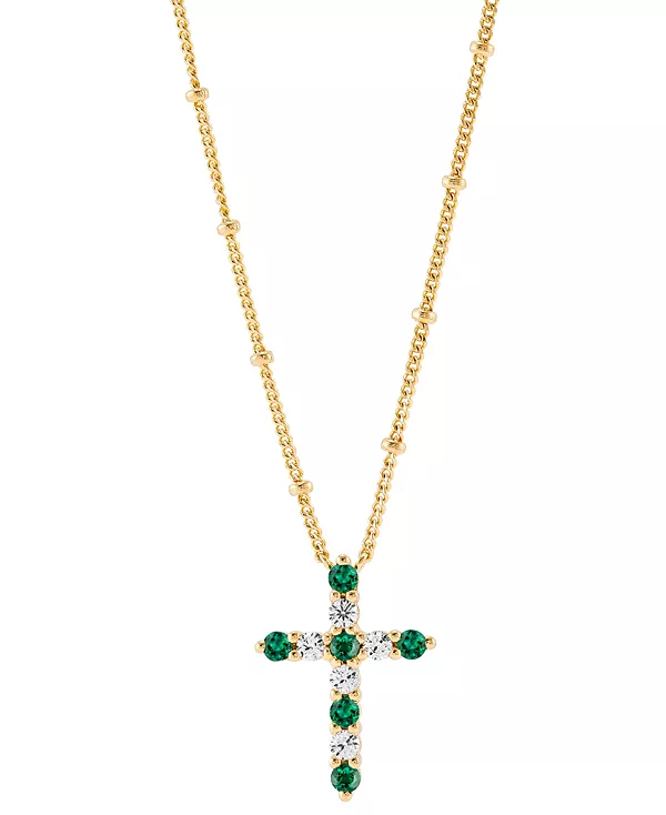 Ожерелье с подвеской в виде креста с выращенными в лаборатории изумрудами (1/4 карата, tw) и выращенными в лаборатории белыми сапфирами (1/3 карата, tw) из стерлингового серебра с 14-каратным золотом, длина 16 дюймов + 2 дюйма (удлинитель) Macy'...
Ожерелье с подвеской в виде креста с выращенными в лаборатории изумрудами (1/4 карата, tw) и выращенными в лаборатории белыми сапфирами (1/3 карата, tw) из стерлингового серебра с 14-каратным золотом, длина 16 дюймов + 2 дюйма (удлинитель) Macy'...