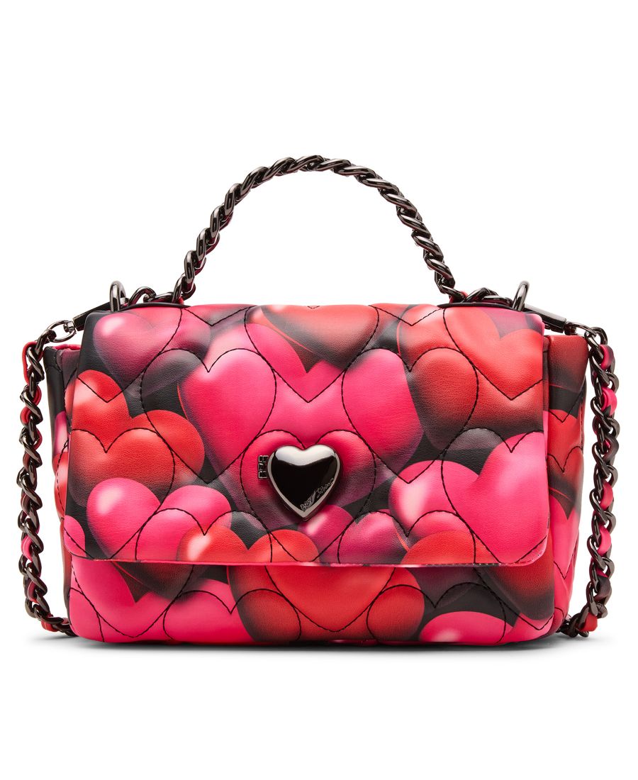 Маленькая сумка через плечо с клапаном Bubble Hearts Betsey Johnson, Black/Multi
Маленькая сумка через плечо с клапаном Bubble Hearts Betsey Johnson, Black/Multi