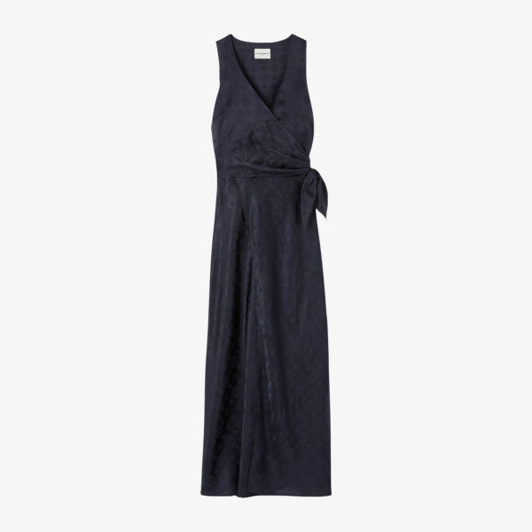 Платье Claudie Pierlot с драпировкой и завязками на боку, синий
Платье Claudie Pierlot с драпировкой и завязками на боку, синий