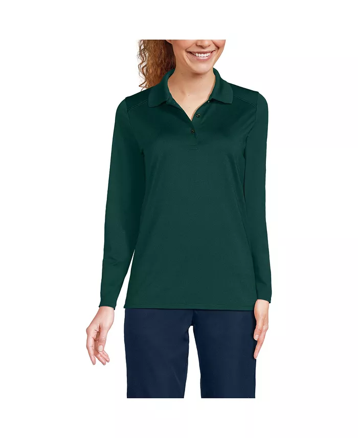 Женская рубашка-поло с длинным рукавом, быстросохнущая, женственного кроя Lands' End, зеленый
Женская рубашка-поло с длинным рукавом, быстросохнущая, женственного кроя Lands' End, зеленый