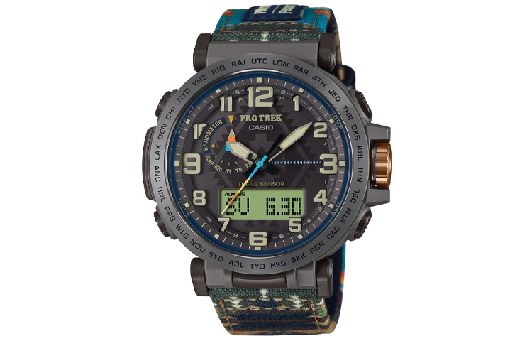 Унисекс PRO TREK черные часы PRG-601PE-5DR CASIO
Унисекс PRO TREK черные часы PRG-601PE-5DR CASIO