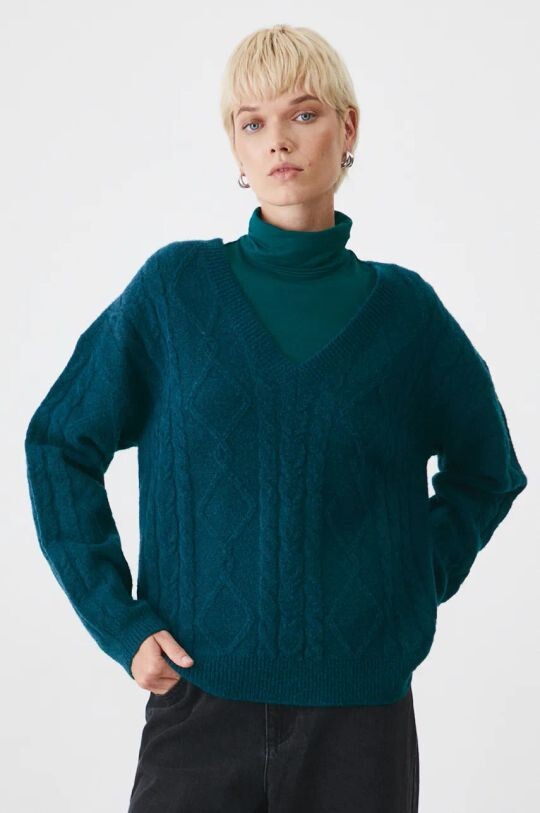 Свитер из смесовой шерсти Medicine, бирюзовый
Свитер из смесовой шерсти Medicine, бирюзовый