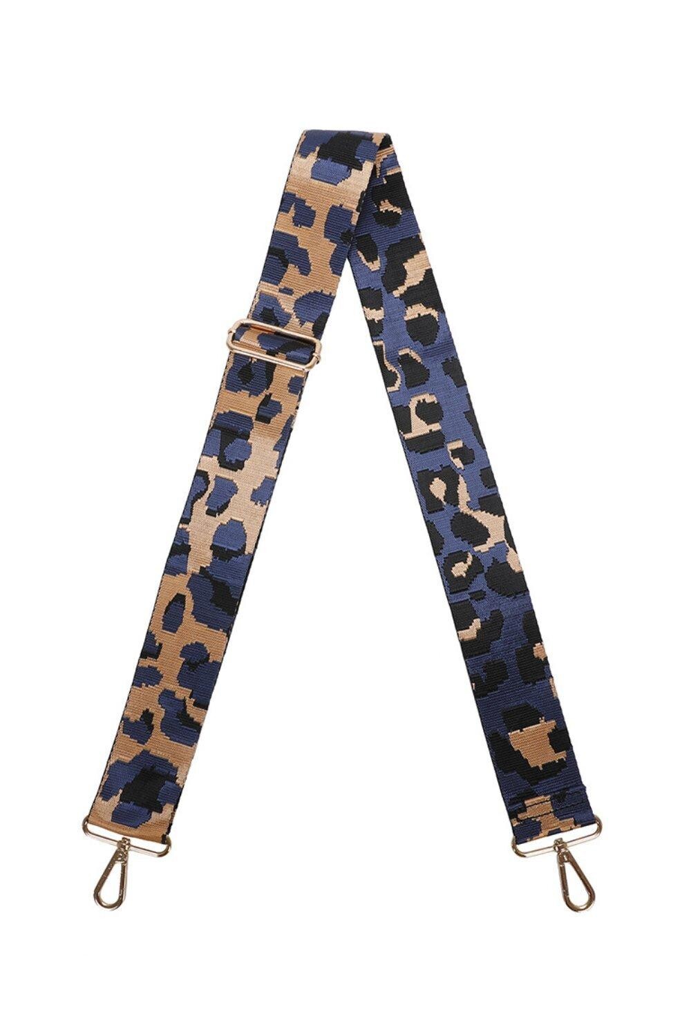 Регулируемый ремешок из парусины с леопардовым принтом Fontanella Fashion, синий 
Регулируемый ремешок из парусины с леопардовым принтом Fontanella Fashion, синий