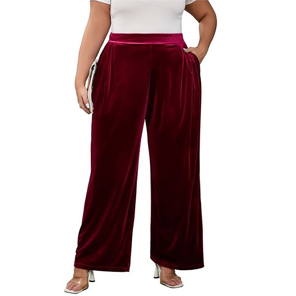 Женские брюки plus size из вельвета с широкими штанинами и эластичным поясом Yesfashion, Burgundy
Женские брюки plus size из вельвета с широкими штанинами и эластичным поясом Yesfashion, Burgundy
