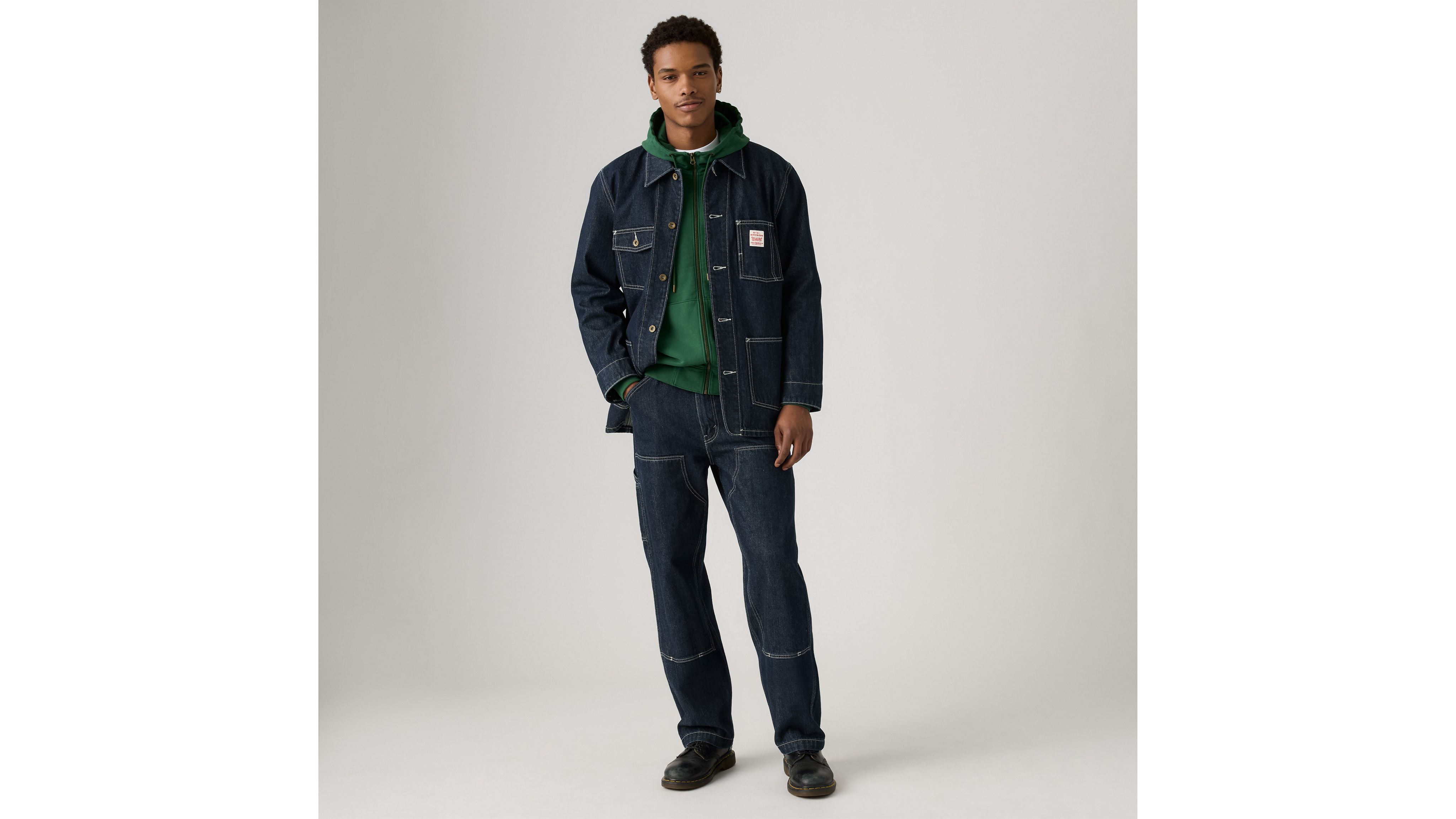 Свободные прямые джинсы Carpenter с двойным коленом 568 для мужчин Levi's, Mornin Classical Canvas - Dark Wash
Свободные прямые джинсы Carpenter с двойным коленом 568 для мужчин Levi's, Mornin Classical Canvas - Dark Wash