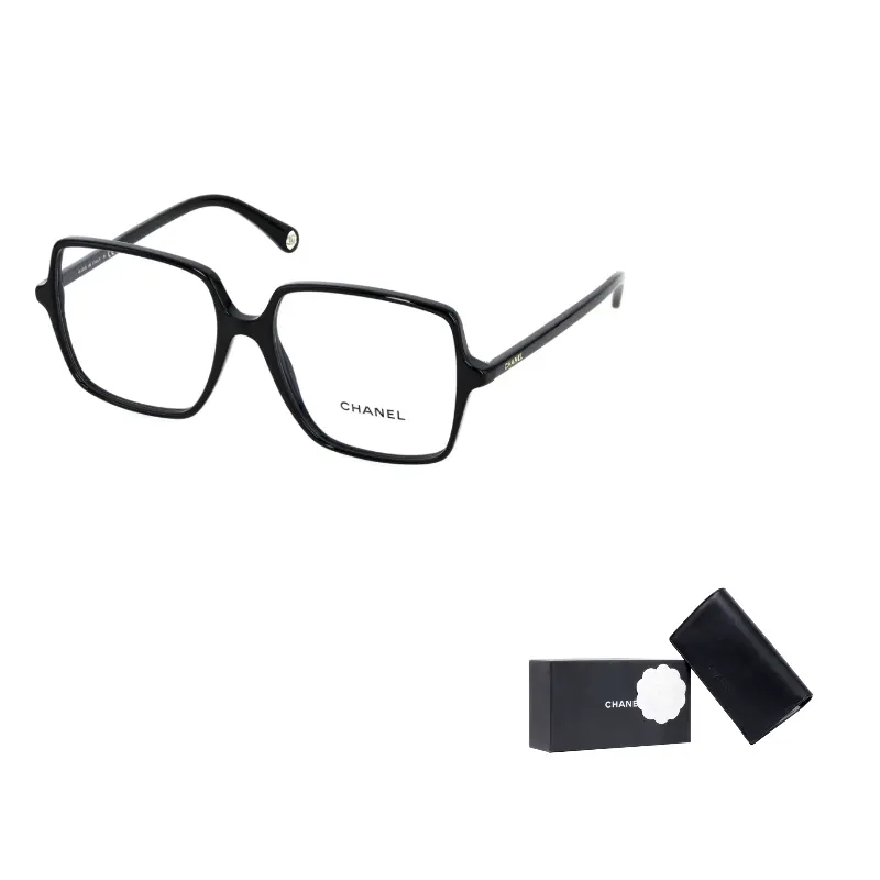 CHANEL Пластиковая оправа квадратной формы для очков унисекс черного цвета, Black
CHANEL Пластиковая оправа квадратной формы для очков унисекс черного цвета, Black