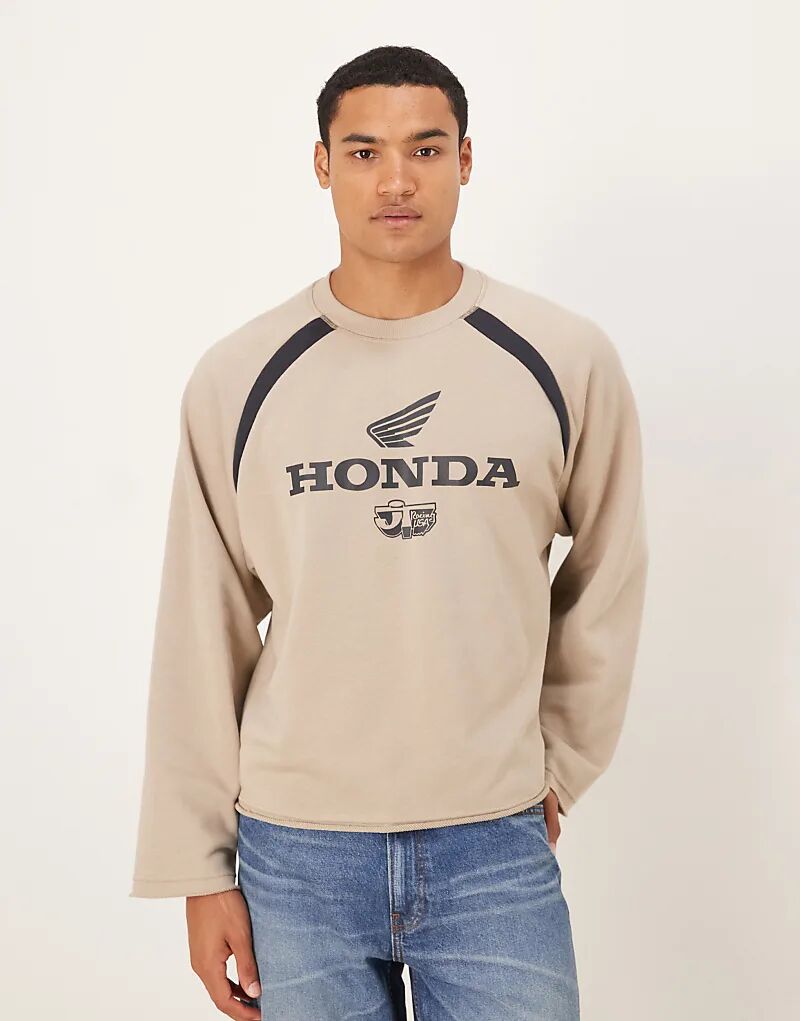 Укороченная флисовая кофта Honda JT Racing Crew цвета хаки из хлопка.
Укороченная флисовая кофта Honda JT Racing Crew цвета хаки из хлопка.