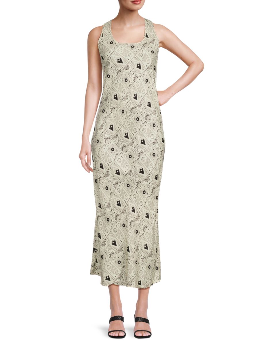 Платье-миди с принтом карт Таро Third Form, цвет Beige Multi
Платье-миди с принтом карт Таро Third Form, цвет Beige Multi