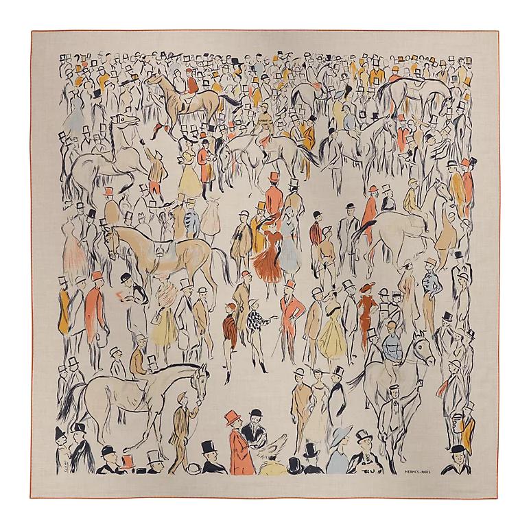 HERMES Кашемировый шелковый шарф унисекс светло-коричневый, Light Brown
HERMES Кашемировый шелковый шарф унисекс светло-коричневый, Light Brown