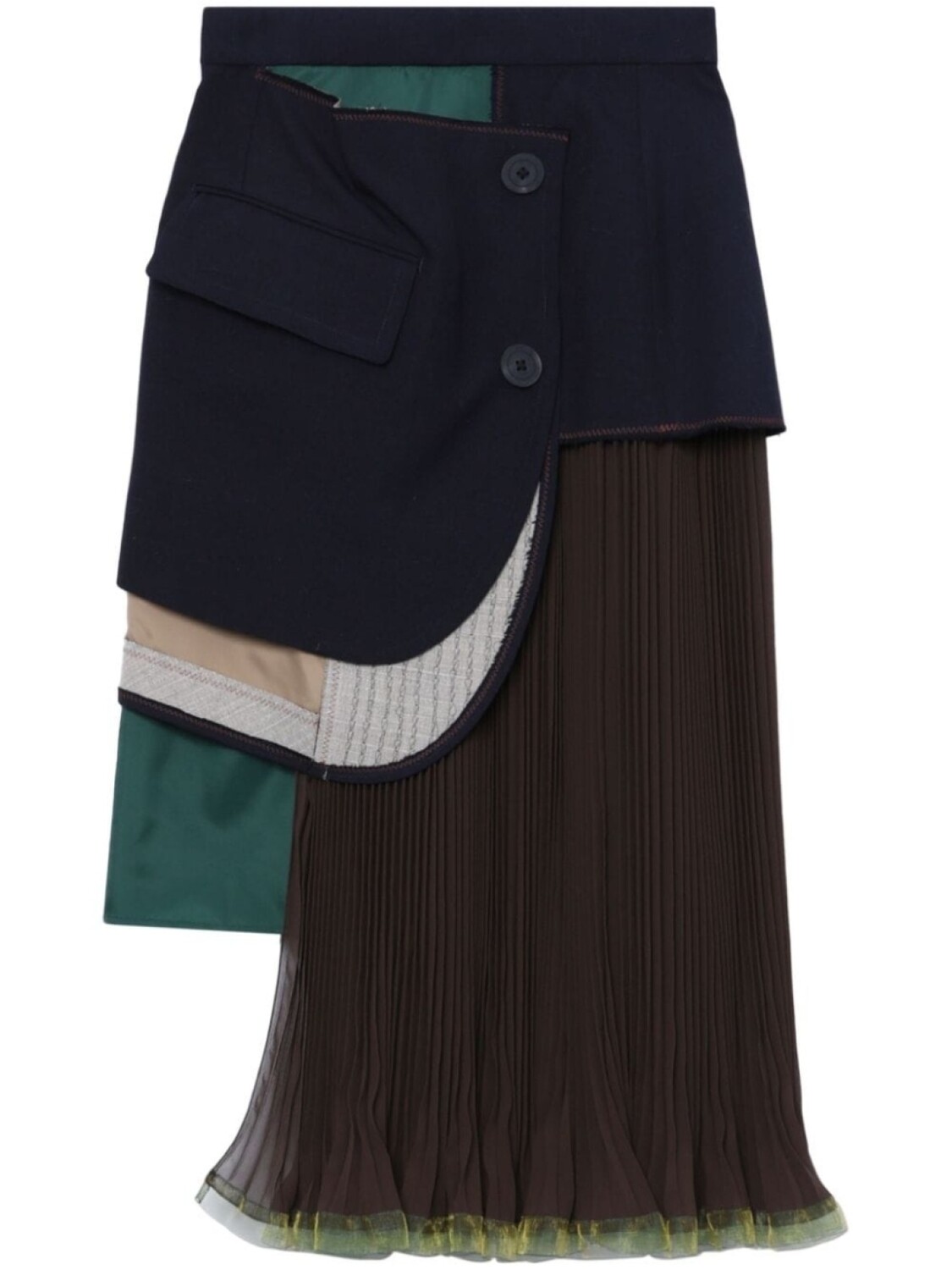 Многослойная юбка миди асимметричного кроя Kolor, синий
Многослойная юбка миди асимметричного кроя Kolor, синий