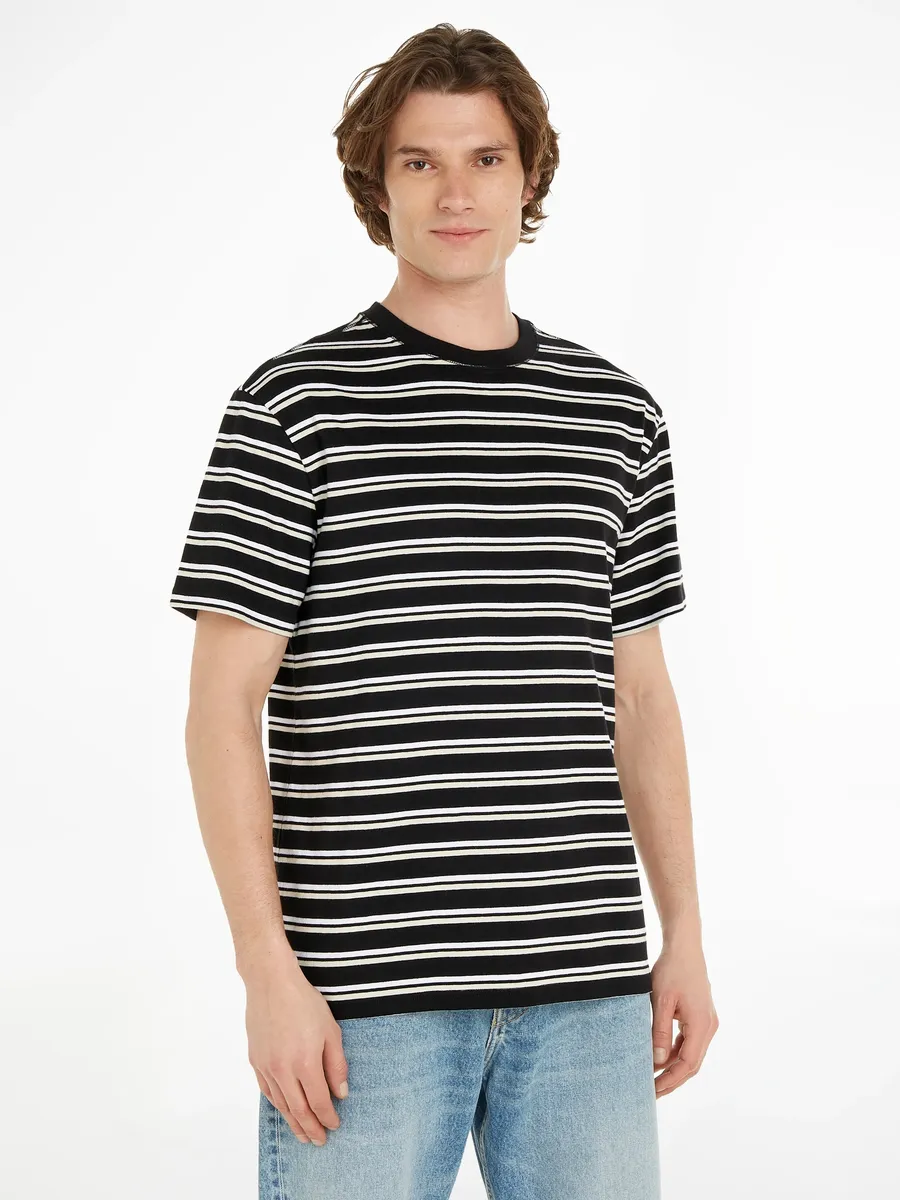 Футболка Tommy Jeans "TJM REG EASY STRIPE TEE", с разноцветными полосками, черный
Футболка Tommy Jeans "TJM REG EASY STRIPE TEE", с разноцветными полосками, черный