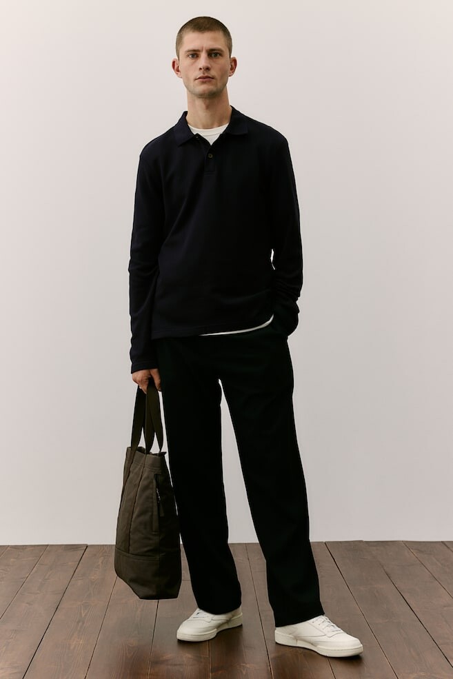 Рубашка пике обычного кроя H&M, синий
Рубашка пике обычного кроя H&M, синий