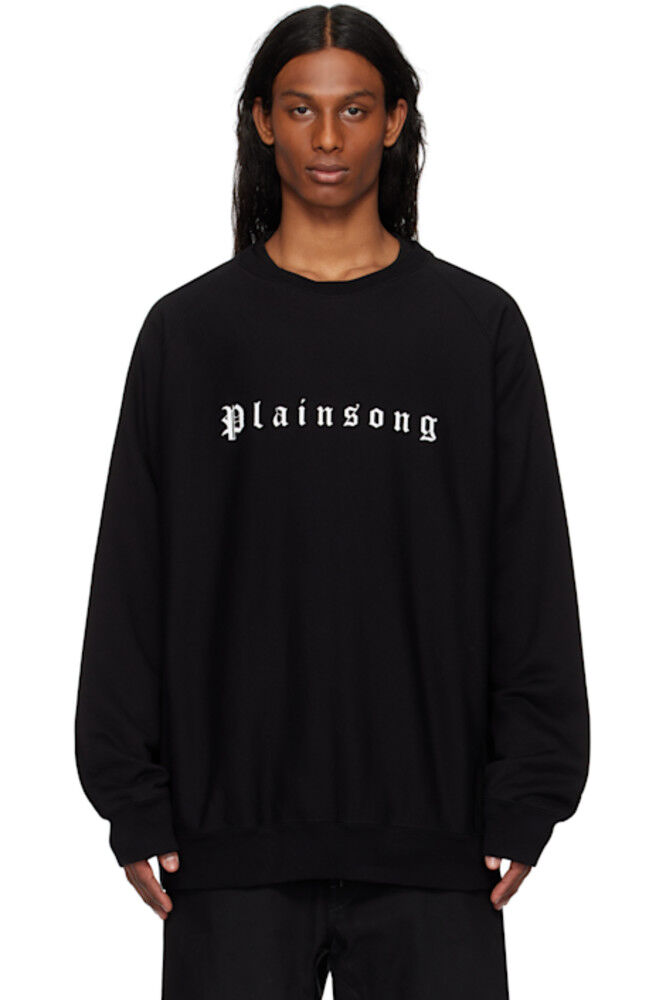 Черная объемная толстовка Plainsong с круглым вырезом TAKAHIROMIYASHITA TheSoloist.
Черная объемная толстовка Plainsong с круглым вырезом TAKAHIROMIYASHITA TheSoloist.