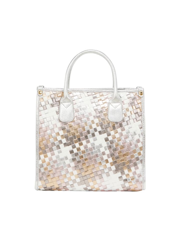 Женская сумка-тоут в серебристо-золотом цвете faina
Женская сумка-тоут в серебристо-золотом цвете faina