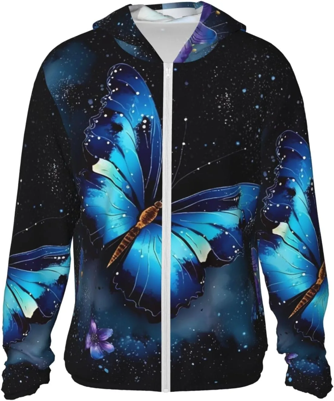 Толстовка с защитой от солнца, длинный рукав, молния, принт Galaxy Blue Butterfly, с карманами VTCTOASY
Толстовка с защитой от солнца, длинный рукав, молния, принт Galaxy Blue Butterfly, с карманами VTCTOASY