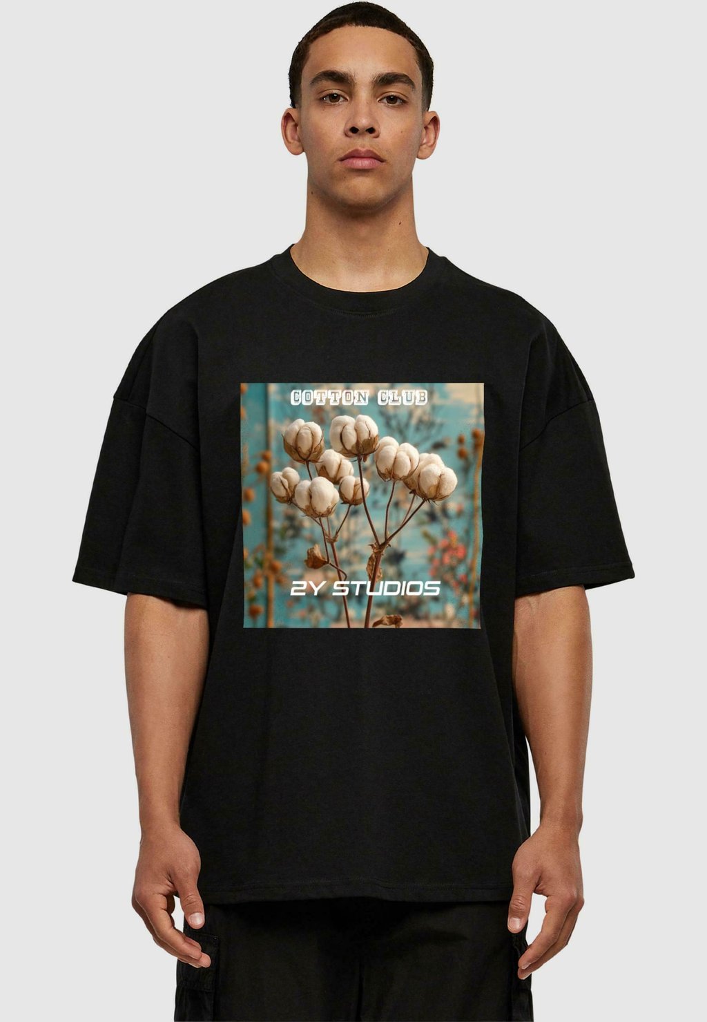 Футболка с принтом PLANTS 2Y Studios, черный 
Футболка с принтом PLANTS 2Y Studios, черный