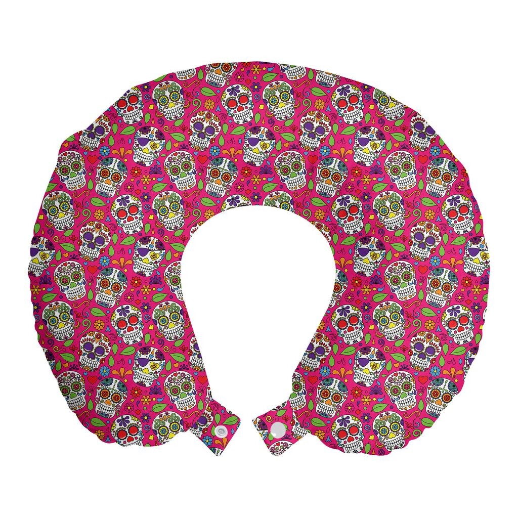 ABAKUHAUS Sugar Skull Travel Pillow Подушка для шеи, цветы сахарного черепа, пенопластовые дорожные принадлежности для самолета и автомобиля, 30x30 см, розовый, фиолетовый, зеленый
ABAKUHAUS Sugar Skull Travel Pillow Подушка для шеи, цветы сахарного черепа, пенопластовые дорожные принадлежности для самолета и автомобиля, 30x30 см, розовый, фиолетовый, зеленый