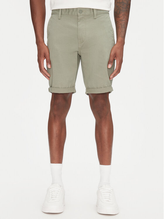 Шорты облегающего кроя из ткани Scanton DM0DM21950 Tommy Jeans, зеленый 
Шорты облегающего кроя из ткани Scanton DM0DM21950 Tommy Jeans, зеленый