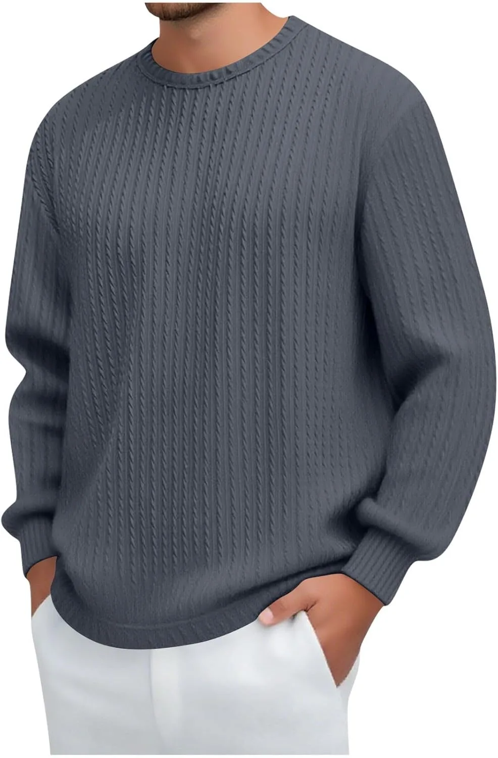 Мужская футболка с длинным рукавом Casual Crewneck Pullover
Мужская футболка с длинным рукавом Casual Crewneck Pullover