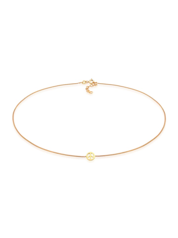 Elli Колье из серебра 925 пробы с изображением знака мира в золотом исполнении
Elli Колье из серебра 925 пробы с изображением знака мира в золотом исполнении