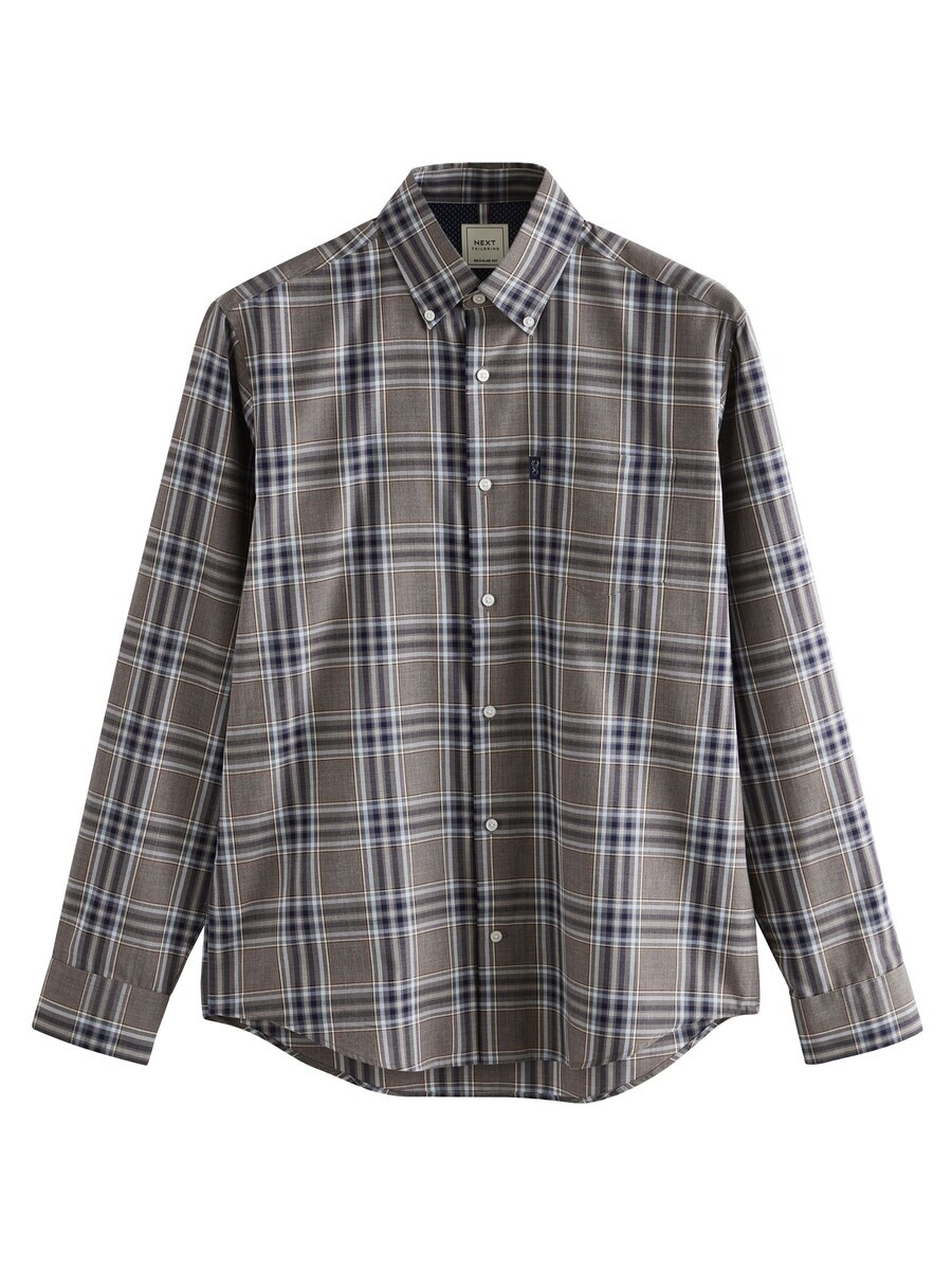 Клетчатая рубашка Next Regular fit Button Up Shirt, серо-коричневый
Клетчатая рубашка Next Regular fit Button Up Shirt, серо-коричневый