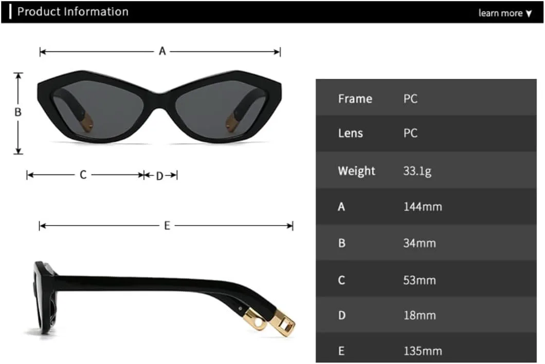 Солнцезащитные очки с защитой UV400 | «Кошачий глаз», зелено-голубые | для женщин и мужчин, для занятий спортом на открытом воздухе и вождения DSVIGF, C2 Gray Black
Солнцезащитные очки с защитой UV400 | «Кошачий глаз», зелено-голубые | для женщин и мужчин, для занятий спортом на открытом воздухе и вождения DSVIGF, C2 Gray Black