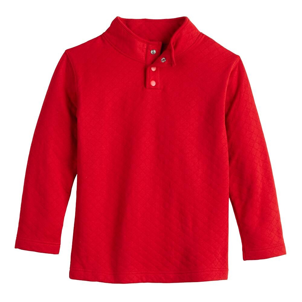 Стеганый свитер с кнопками на четверть для мальчиков 4–8 лет Jumping Beans, цвет Cherry Rose 
Стеганый свитер с кнопками на четверть для мальчиков 4–8 лет Jumping Beans, цвет Cherry Rose