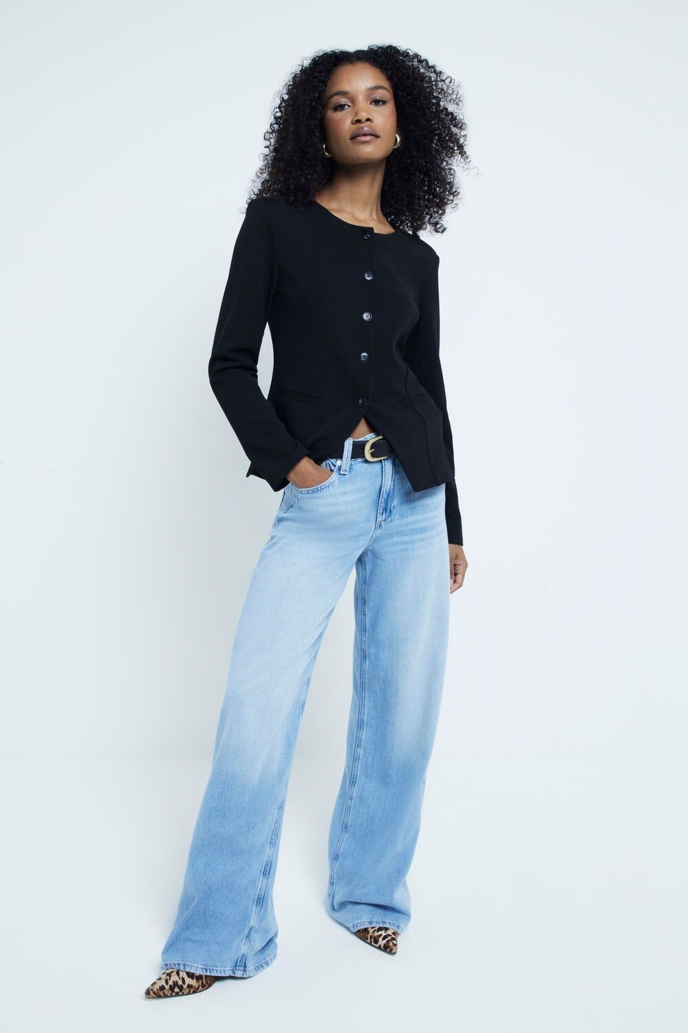 Пиджак на пуговицах River Island, черный
Пиджак на пуговицах River Island, черный