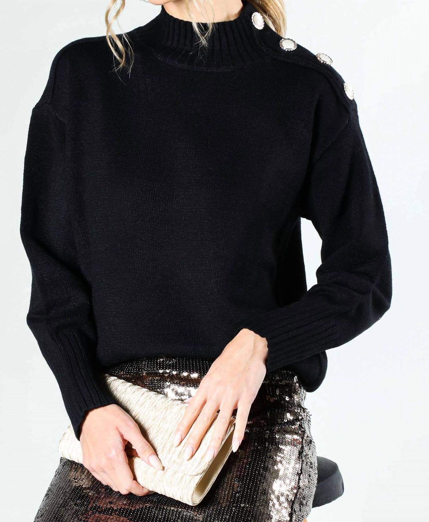 Свитер с длинными рукавами и воротником-стойкой, черный Vine & Love, черный
Свитер с длинными рукавами и воротником-стойкой, черный Vine & Love, черный