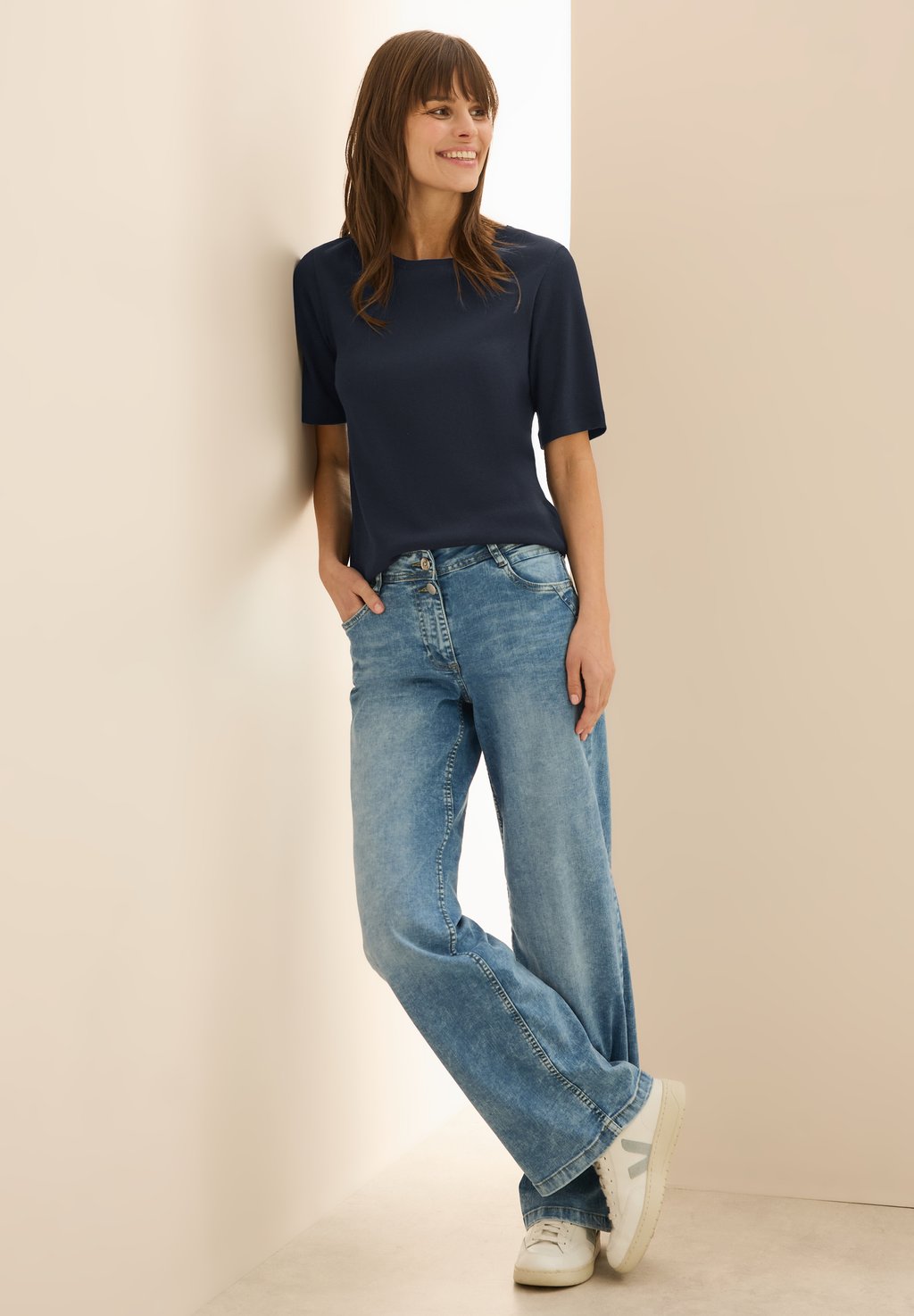 Базовая футболка Cecil, сине-зеленый
Базовая футболка Cecil, сине-зеленый