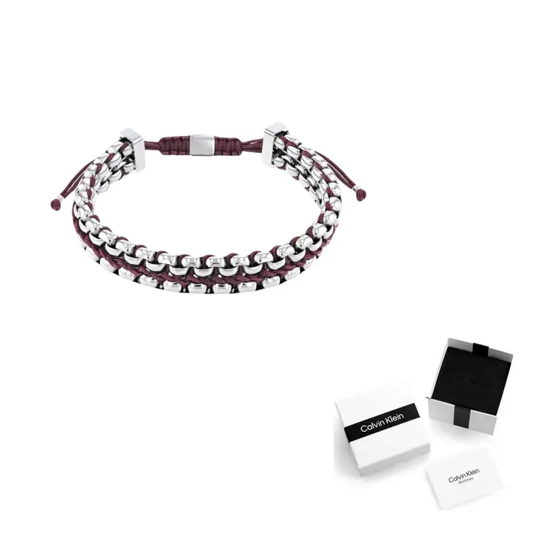 Calvin Klein Браслет Rebel Collection Nylon мужский бордовый красный/Silver Dual Multicolor
Calvin Klein Браслет Rebel Collection Nylon мужский бордовый красный/Silver Dual Multicolor