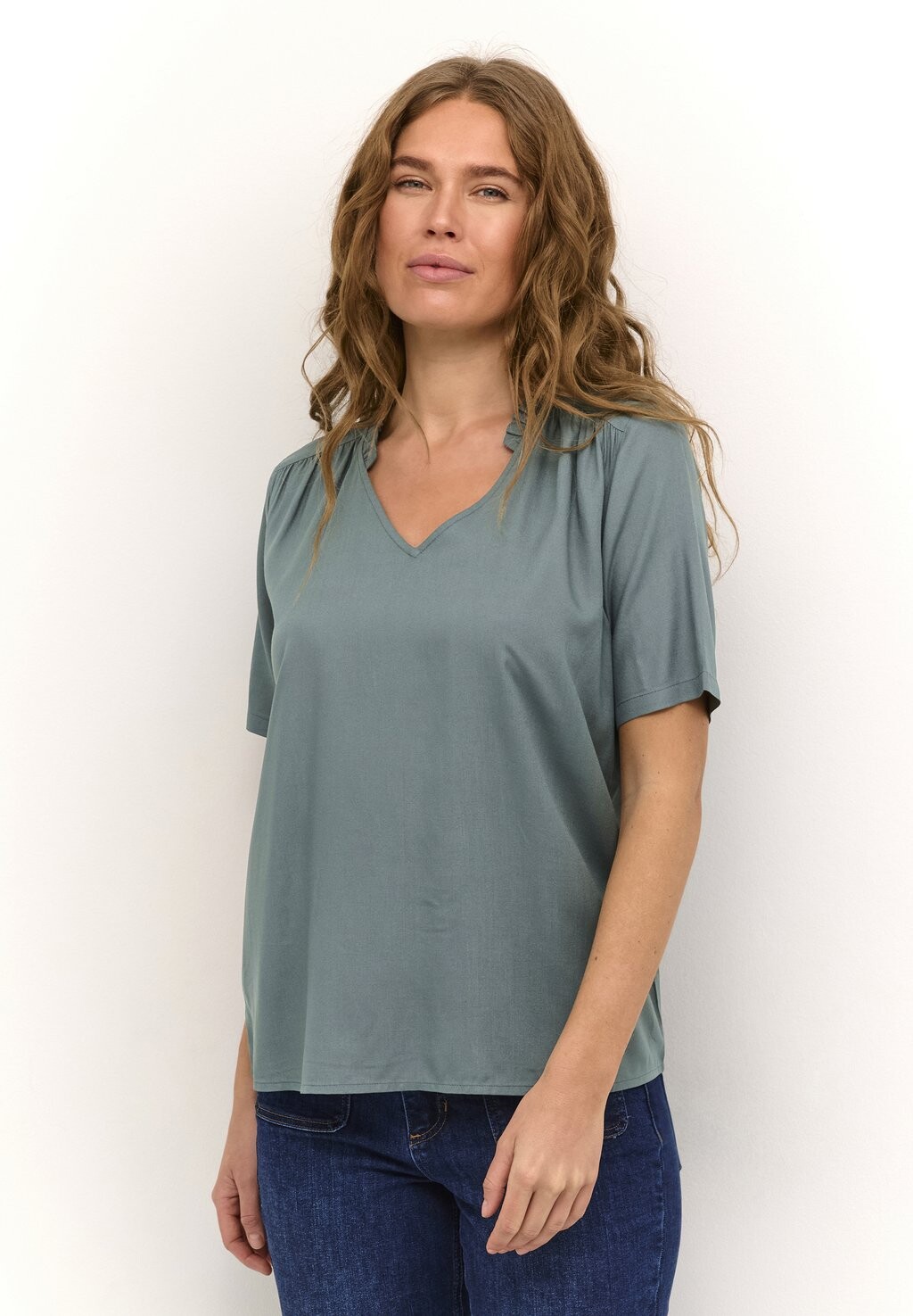 Блуза Kaffe, зеленый
Блуза Kaffe, зеленый