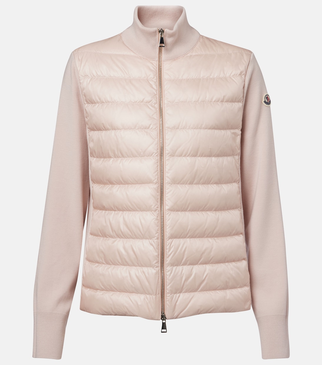 Шерстяной кардиган с нижними панелями Moncler, 0 Light Pink
Шерстяной кардиган с нижними панелями Moncler, 0 Light Pink