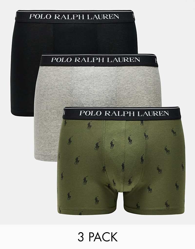 Комплект из 3 трусов Polo Ralph Lauren черного, хаки и серого цвета с поясом с логотипом
Комплект из 3 трусов Polo Ralph Lauren черного, хаки и серого цвета с поясом с логотипом