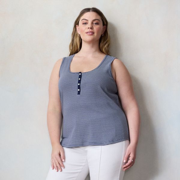 Майка-хенли больших размеров Lc Lauren Conrad, цвет navy amalfi stripe
Майка-хенли больших размеров Lc Lauren Conrad, цвет navy amalfi stripe