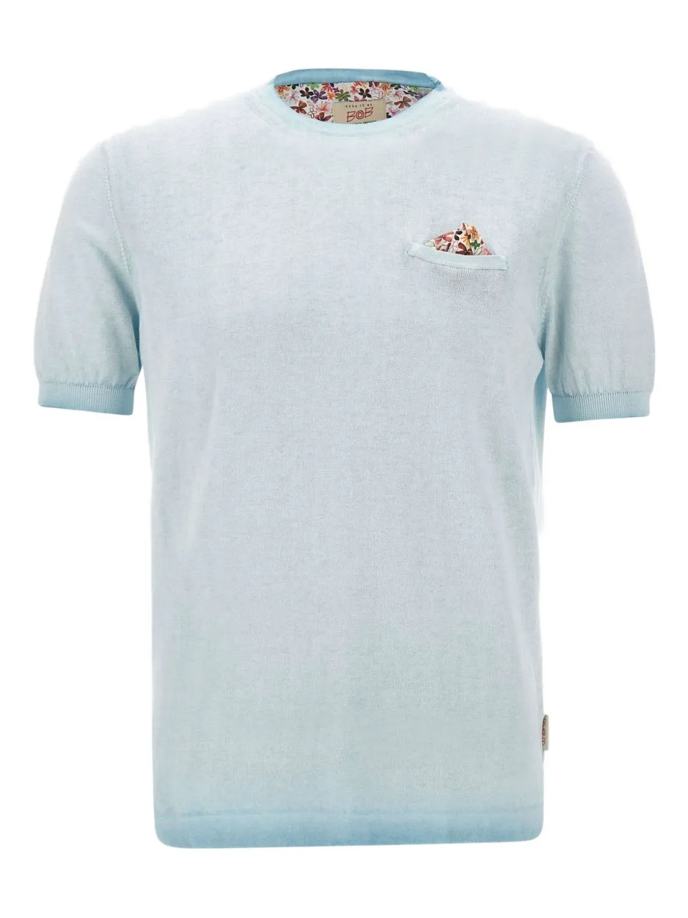 Хлопковая футболка с цветочным карманом BOB, синий
Хлопковая футболка с цветочным карманом BOB, синий
