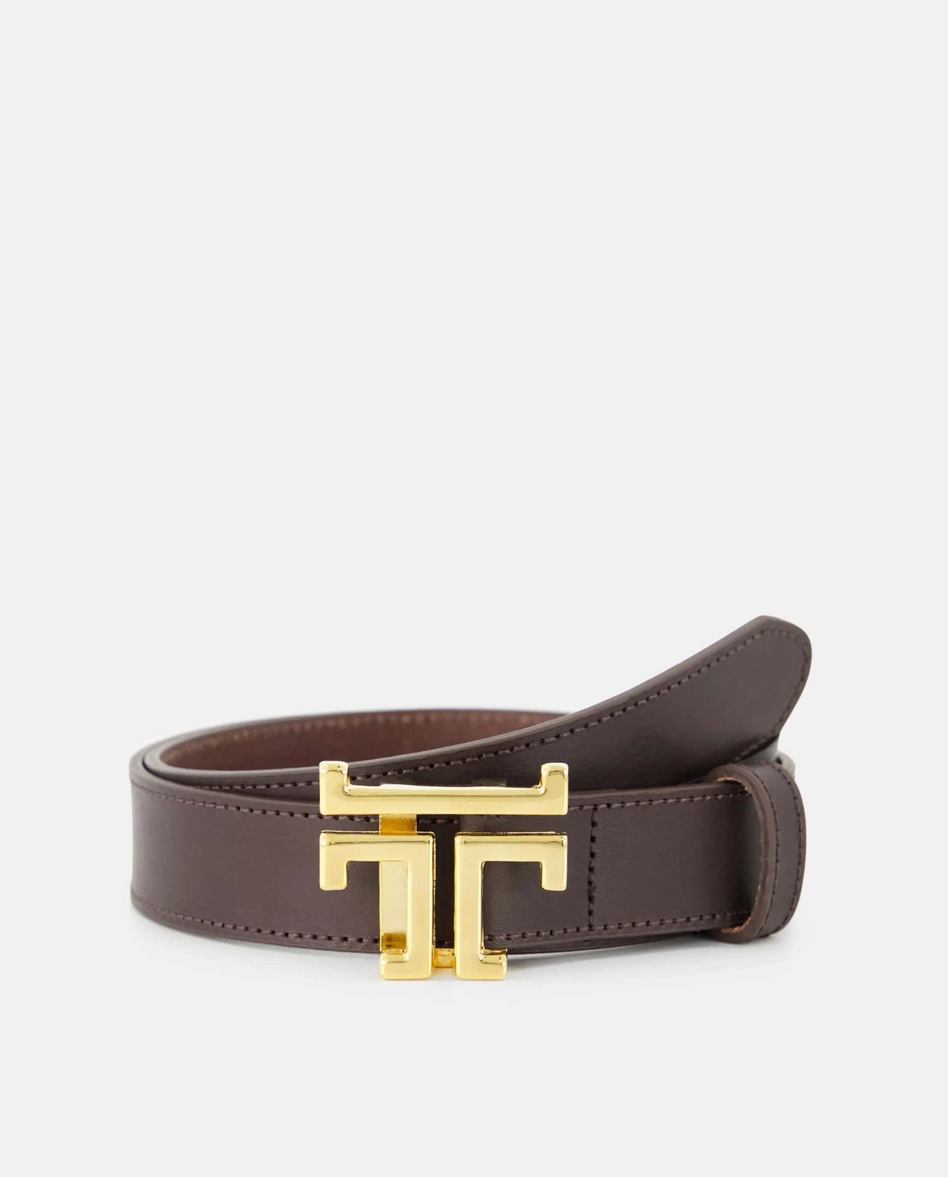 Кожаный ремень с логотипом Latouche, коричневый
Кожаный ремень с логотипом Latouche, коричневый