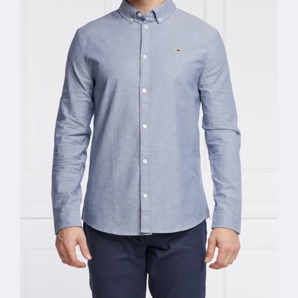 Рубашка приталенного кроя Оксфорд Tommy Hilfiger, синий 
Рубашка приталенного кроя Оксфорд Tommy Hilfiger, синий