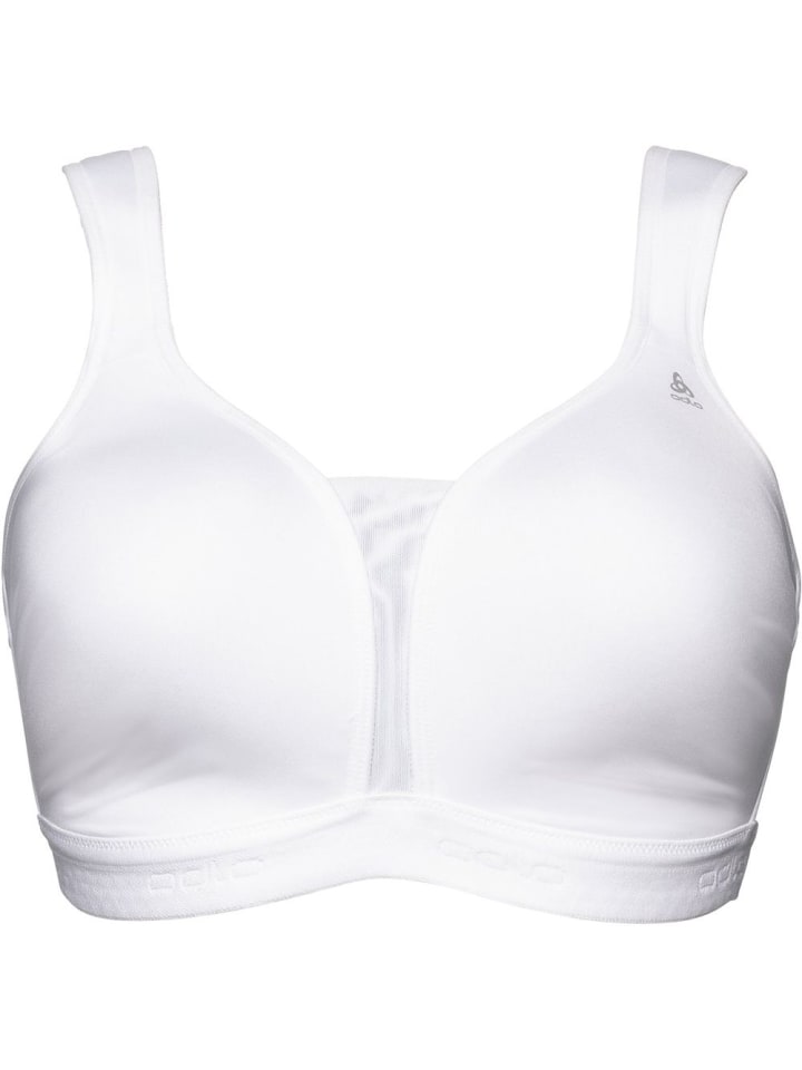 Спортивный бюстгальтер "Sports Bra Padded High" белого цвета Odlo
Спортивный бюстгальтер "Sports Bra Padded High" белого цвета Odlo