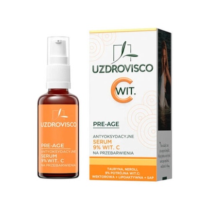 UZDROVISCO Pre-Age антиоксидантная сыворотка с 9% витамина С для обесцвечивания 30 мл
UZDROVISCO Pre-Age антиоксидантная сыворотка с 9% витамина С для обесцвечивания 30 мл