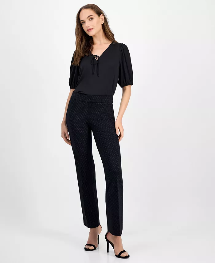 Женские прямые брюки Grace с принтом и средней посадкой Anne Klein, черный
Женские прямые брюки Grace с принтом и средней посадкой Anne Klein, черный