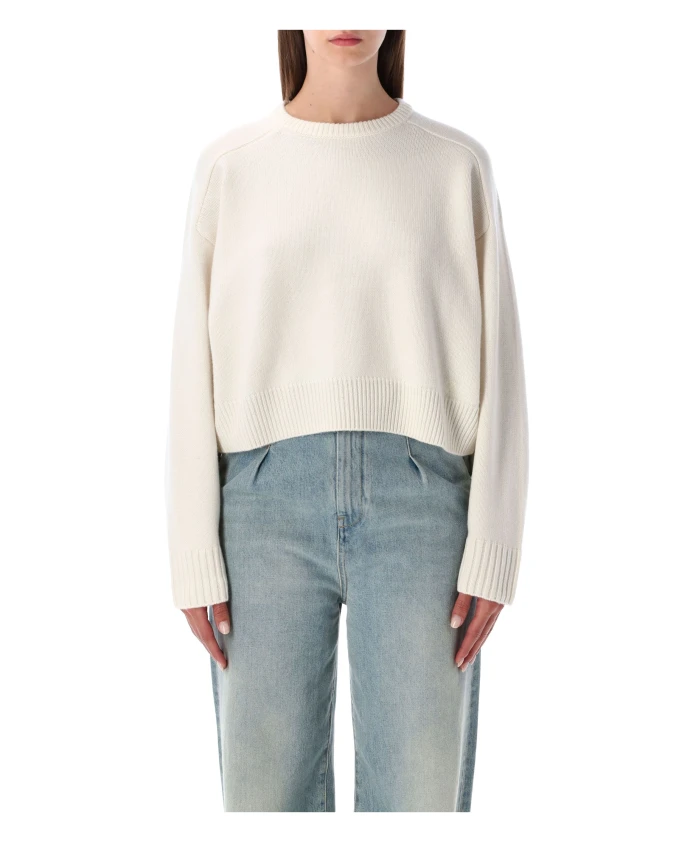 Уютный вязаный свитер из шерстяной смеси Loulou Studio, белый
Уютный вязаный свитер из шерстяной смеси Loulou Studio, белый